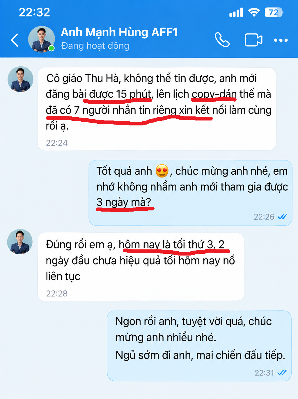 Feedback tin nhắn 1